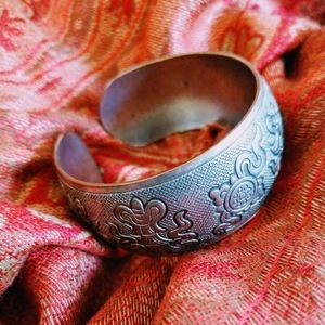 Tibetan Vintage Silver Bangle 🙏Ashtamangala